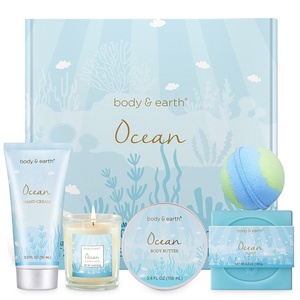 image:imageGifts for Women Bath and Body Womens Gift Sets with 5 Pcs Ocean Scented Spa Gifts for Women Bath Gift with Scented Candle Body Butter Hand Cream Bath Bomb Mothers Day GiftsFresh Ocean